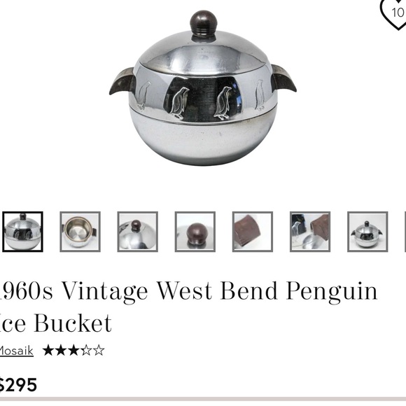 Antique hot/ ice Silver Metal Pot with Wooden Handle - Picture 3 of 3